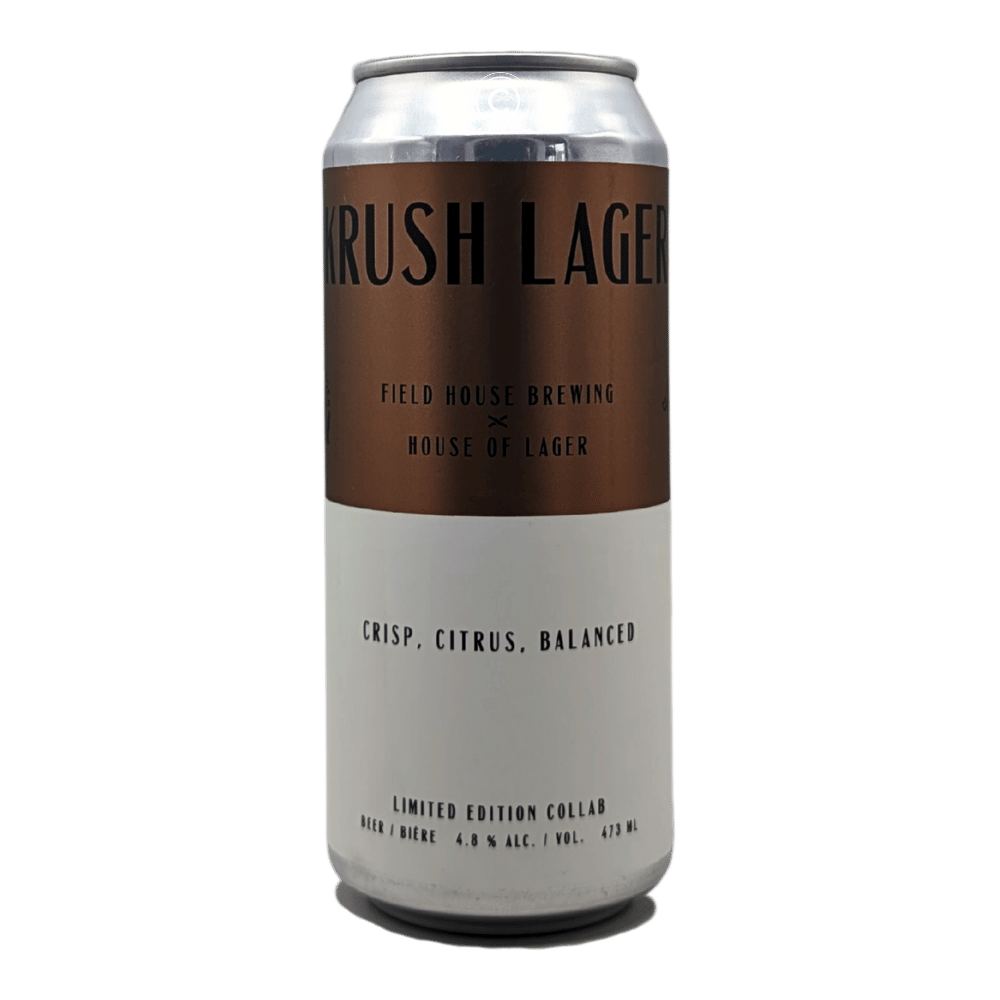 Krush Lager by Field House Brewing Co. x House of Lager, beer label