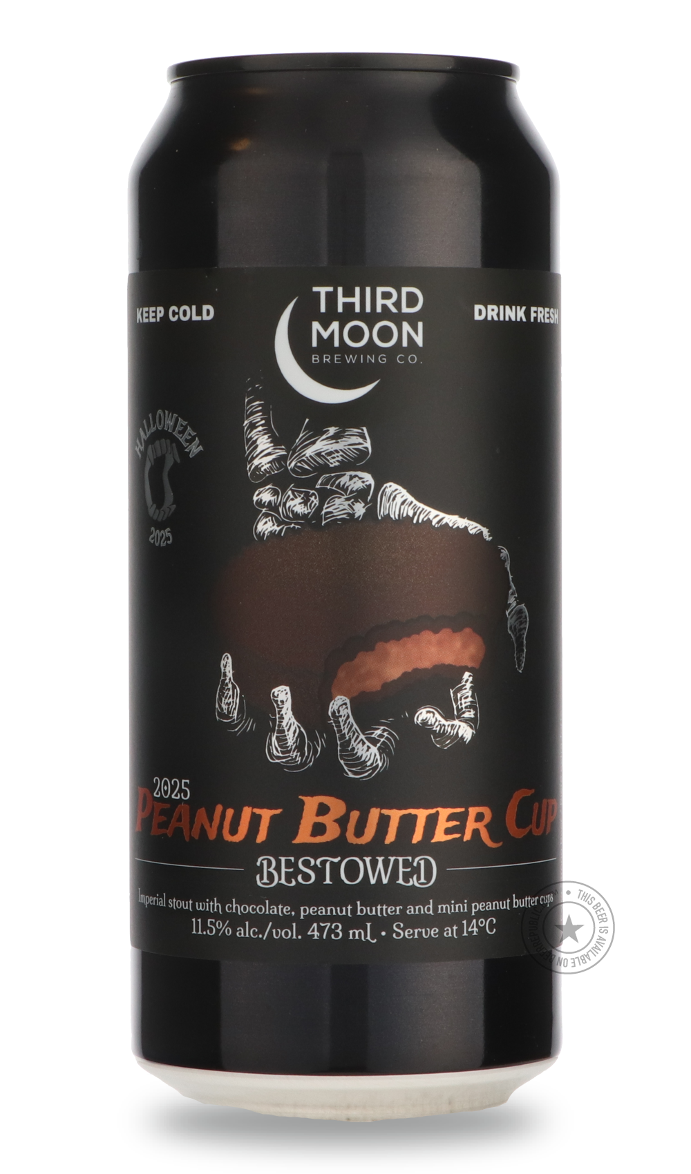 Bestowed Peanut Butter Cup 2025 by Third Moon, beer label