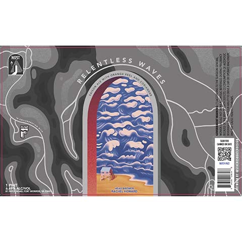 Nost Relentless Waves Saison Ale by Nost Brewing Project, beer label