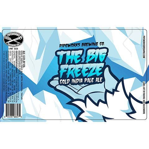 Pipeworks The Big Freeze Cold IPA by Pipeworks Brewing Co, beer label