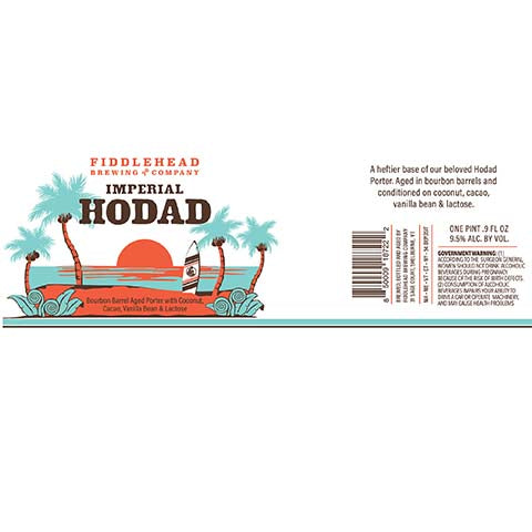 Fiddlehead Imperial Hodad by Fiddlehead Brewing, beer label