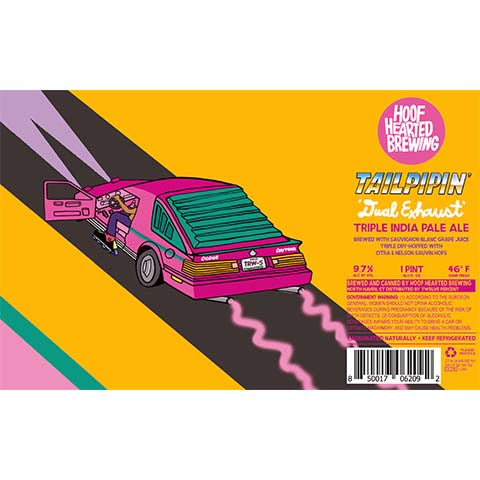 Hoof Hearted Tailipipin 'Dual Exhaust' TIPA by Hoof Hearted Brewing, beer label
