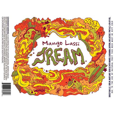 Burley Oak Mango Lassi JREAM Sour by Burley Oak Craft Brewery, beer label