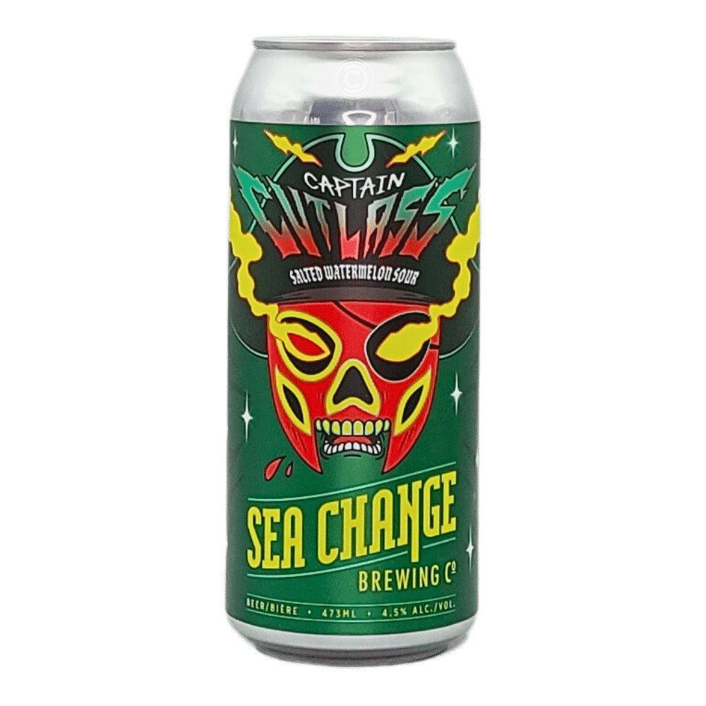 Captain Cutlass Watermelon Sour by Sea Change Brewing Co., beer label