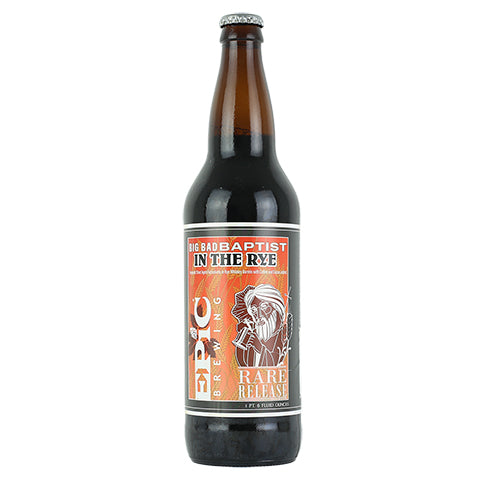 Epic Big Bad Baptist In The Rye Imperial Stout by Epic Brewing Company, beer label