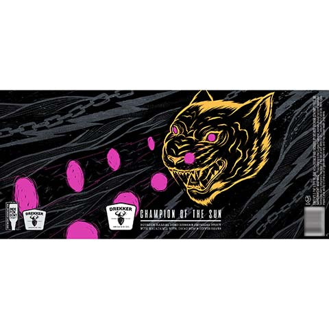 Drekker Champion of the Sun Imperial Stout by Drekker Brewing Company, beer label