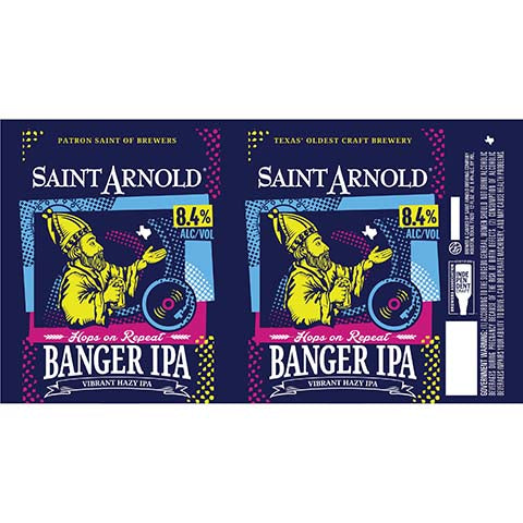 Saint Arnold Banger IPA by Saint Arnold Brewing Co, beer label