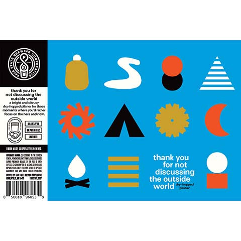 First State Thank You For Not Discussing The Outside World Pilsner by First State Brewing company, beer label