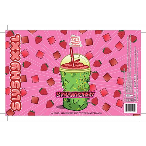 450 North Strawberry Slushy XXL Sour by 450 North Brewing Company, beer label