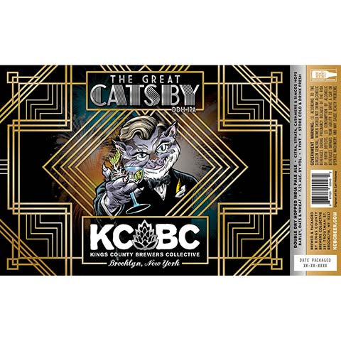 Kings County Brewers Collective The Great Gatsby DDH IPA by Kings County Brewers Collective, beer label