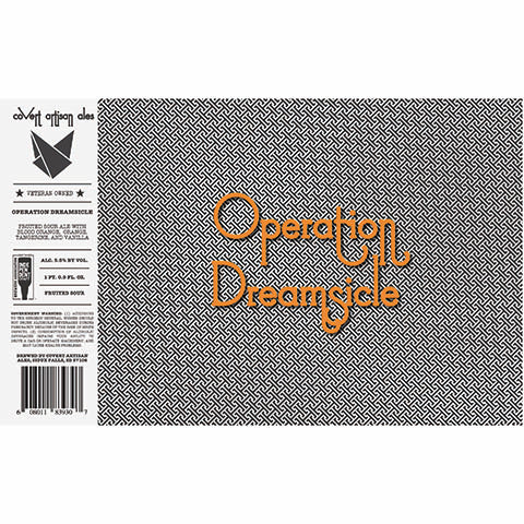 Covert Artisan Operation Dreamsicle Fruited Sour Ale by Covert Artisan Ales, beer label