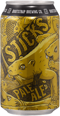 Stick's Pale Ale by Bootstrap Brewing, beer label