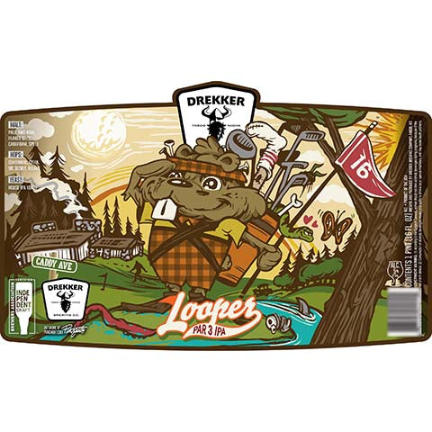 Drekker Looper Par 3 IPA by Drekker Brewing Company, beer label
