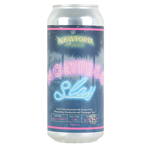 Newtopia Montego Slay Cider by Newtopia Cyder, beer label