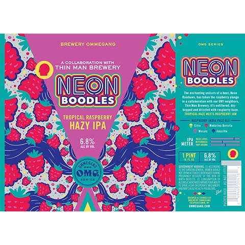 Ommegang Neon Boodles Hazy IPA by Ommegang, beer label