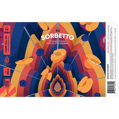 Ever Grain Sorbetto No. 16 Sour by Ever Grain Brewing Co, beer label