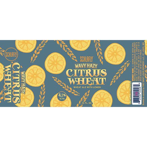 Schlafly Wavy Hazy Citrus Wheat Ale by The Saint Louis Brewery LLC., beer label