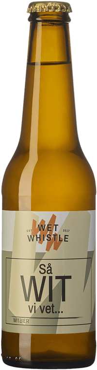 Så Wit vi vet by Wet Whistle Brewery, beer label
