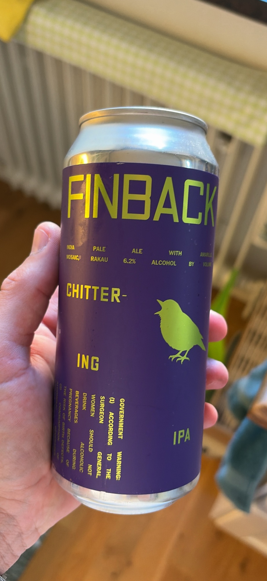 Chittering by Finback Brewery, beer label